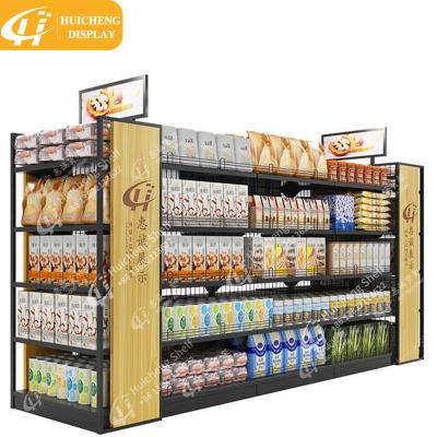 China Wholesale Double Sided Supermarket Racks Gondola Supermarket Display Stand Supermarket Shelves for sale