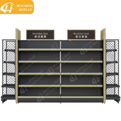 China Medium double-sided or single-sided supermarket island display racks shop rack retail shelf supermarket display shelving for sale