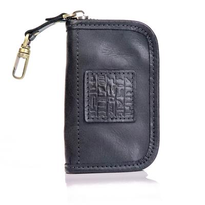 China Simple and good zipper leather main waist bag men manual feeling ignition car key bag leather hanging wallet for women multifunctional bag for sale