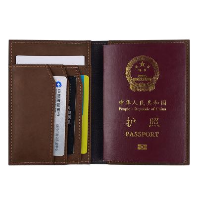 China Other Manufacturer Hot Sale Genuine Vbusi Model005 Scare Leather Black and Brown Passport Holder for Cards and Passport for sale