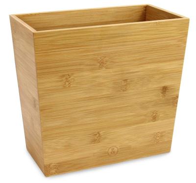 China Sustainable Eco Friendly Wooden Rubbish Bins , Waste Bin With Bamboo Bin for sale