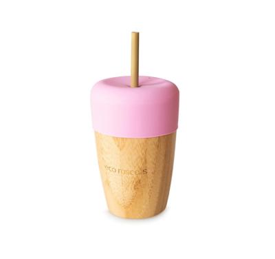 China Viable Leak Proof Reusable Baby Silicone Lid Kids Drinks Cups Eco Friendly Bamboo Cup for sale