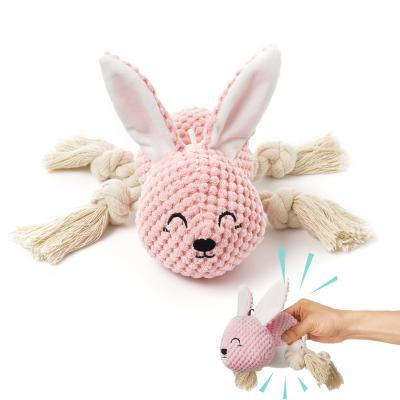 China Wholesale Viable Lifelike Interactive Realistic Stuffed Rabbit Toy Stuffed Dog Pet Toys Dog Stuffed Chew Toy Squeaky Toy for sale