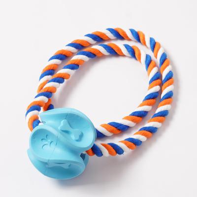 China Vking Durable Durable Rubber Pet Chew Toys With Rope For Dog Exercising for sale