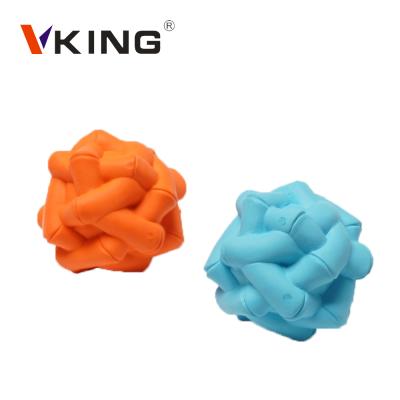 China Vking Viable Accept OEM Natural Rubber Medium Dog Pet Teeth Grinding Chew Puppy Training Ball Medium Dog Toy for sale