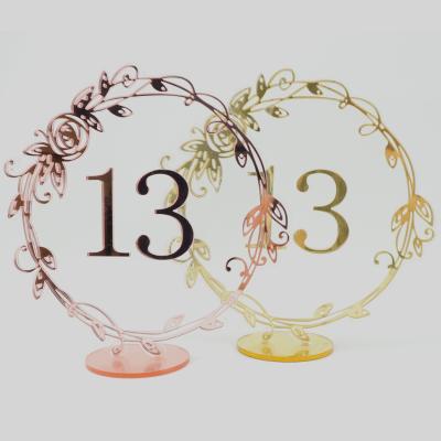 China acrylic mirror & High Quality Clear Acrylic Mirror Table Numbers Wedding Decor Acrylic Ribbon For Free Events for sale