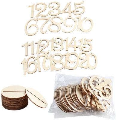 China Wooden Wooden Table Number 1-20 Wedding Table Number With Base For Wedding Reception And Wedding Table Decorations for sale