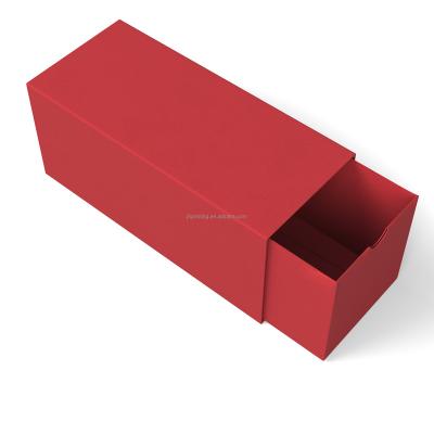 China New Recycled Materials 2023 Christmas Packaging Cookie Gift, Red Green Inner Outer The Same Color Paper Card Box, Drawer Type, 1 Piece MOQ for sale