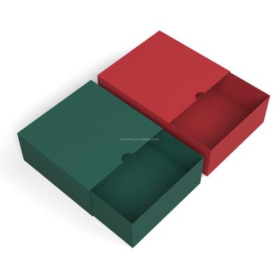 China New Good Materials 2023 Recycled Cheap Paper Box Made For Candy Sales Christmas Promotion Red Blackish Green Full Color Offer Advertised Design for sale