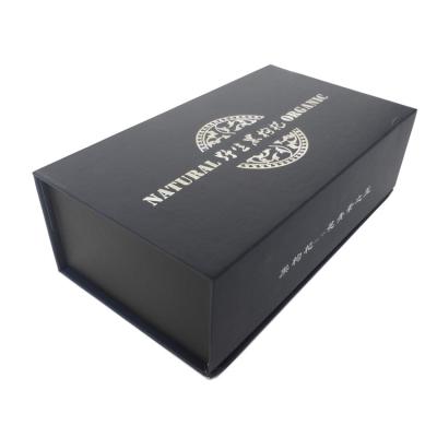 China Recyclable Custom Luxury Logo Printed Fancy Black Kraft Paper Box Packaging for sale