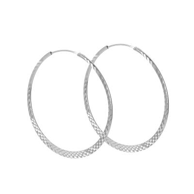 China Fashion Trendy Big Cool Sterling Silver Earrings Big Style Tasty Earrings 925 Silver Circle Hoop Earrings for sale