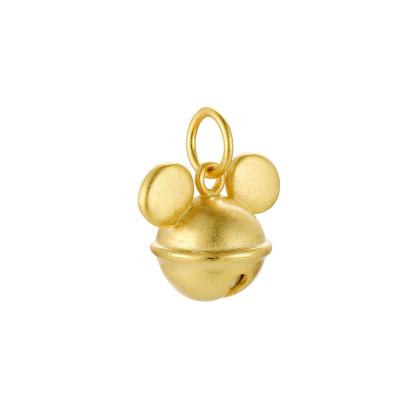 China Cute Wholesale Silver Accessories 925 Sterling Silver Pendant Mickey Mouse Bells Gold Plated Necklace Bracelet Anklets for sale