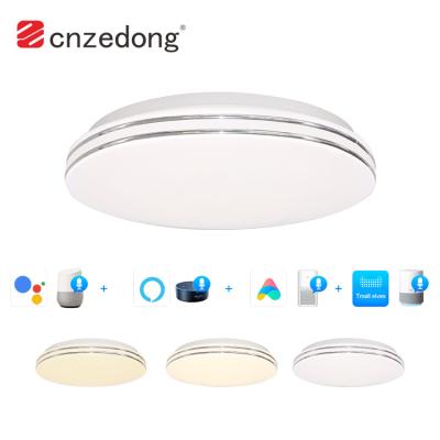 China CCT Smart Modern 24w Multi Adjustable Indoor Round Led Ceiling Light For Living Room for sale