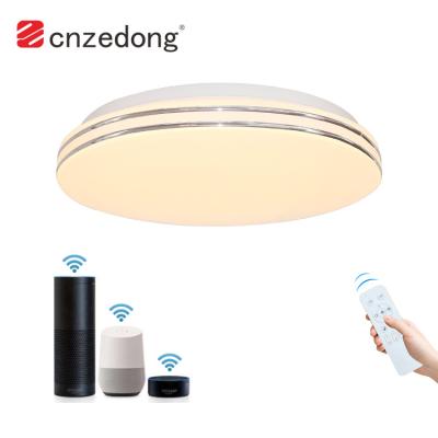 China Modern new design CCT dimmable wifi control home 24w smd round led ceiling light for sale