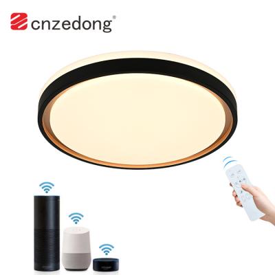 China Modern Wholesale Desktop Fixture Simple Design Super Bright Round RGB Dimmable Smart Home Led Ceiling Light for sale