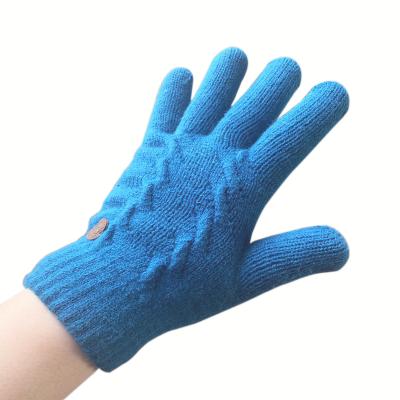 China Unisex Jacquard Gloves Winter Touch Screen Magic Gloves Shape Double Layer Thick Warm Jacquard Knitted Full Finger Gloves Mittens Men for sale