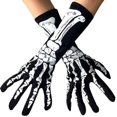 China Prank Props Gloves Halloween Decoration Prank Props Gloves Halloween Decoration Halloween Skull Gloves Performance Unisex Cosplay Props Props Party Horror Costume Skull Gloves for sale