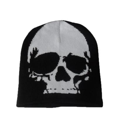 China Men's Halloween Beanie Hats Winter Beanies Women Jacquard Hip Hop Fashionable Knitted Skeleton Hats JOINT SEAL Warm Hats for sale