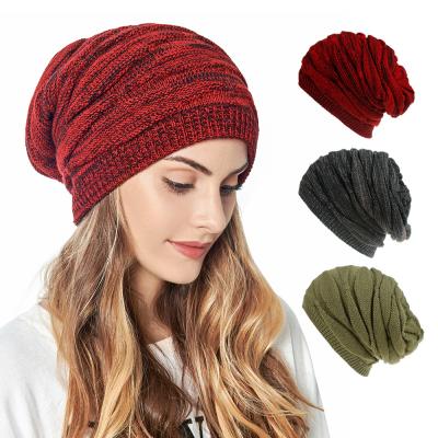 China Beanie Winter Hat For Women Deep Scratch Outdoor Slouchy COMMON Shearling Oversized Cable Knit Cold Weather Chunky Knitted Warm Hats Cap for sale