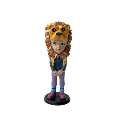 China High Quality Resin Luna Lionhead Cute Toy Figure Hot Sale Luna Cartoon Statue For Collection for sale