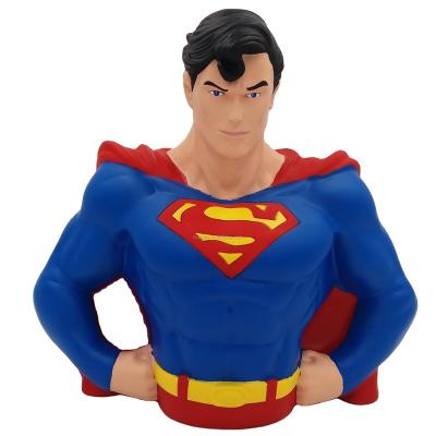 China Wonderful Gift Custom Plastic Super Man Piggy Bank Piggy Bank For Kids for sale