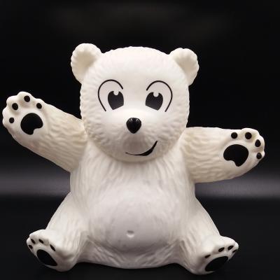 China High Quality Cute Kids Gift White Bear Shape Coin Bank Polar Bear Piggy Bank For Gift for sale