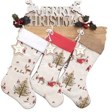 China Woodland Christmas Stocking Home Christmas Stocking-Personalised Christmas Stocking-Snowman Christmas Stocking for sale