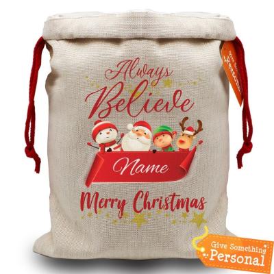 China Christmas Gift Bag Personalized Christmas Gift Bag-Santa Sack Canvas Snowman for sale