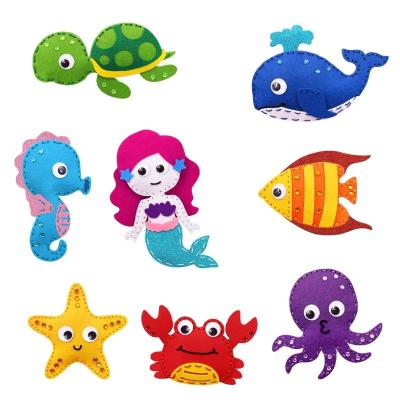 China DIY Hand Crafts Set Ruled Kids Sewing Kit For Preschool Girls Boys Cute Animal Travel Cut Adults Children for sale