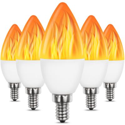 China 2w E14 führte Flammen-Glühlampe-dekorative flackernde Kerzen-Birnen Ac85 - 265v zu verkaufen