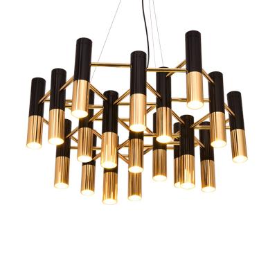 China Creative Modern Gold Metal Pendant Lamp for Hotel Decorative Lighting Fixutres for sale