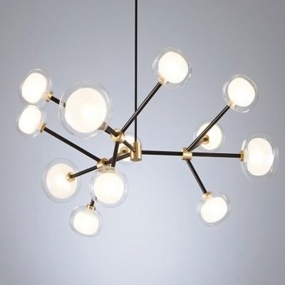 China Modern Black Gold Basic Glass Pendant Light For Foyer Bedroom Kitchen Pendant Lamp for sale