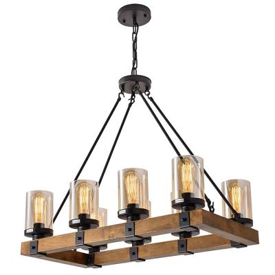 China IP20 Rustic Pendant Chandelier E27 Vintage Kitchen Glass Pendant Lighting for sale