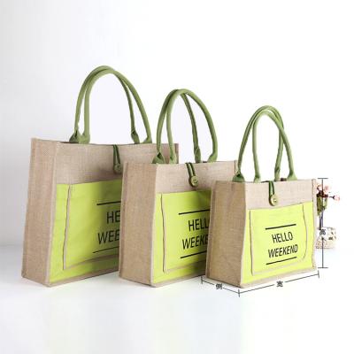 China Cheap Eco-friendly Imitate Jute Sack Packaging Shopping Bag for sale