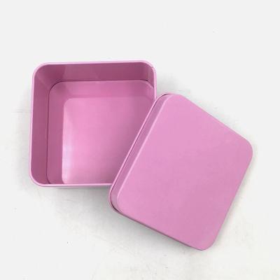 China Square Shape Custom Iron Box Wholesale Promotional Custom Square Shape Small Metal Embossed Candy Tea Custom Iron Box for sale