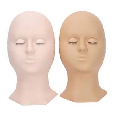 China New Material Hot Selling Lash Practice Makeup Training Mannequin Head With Removable Eyelids for sale