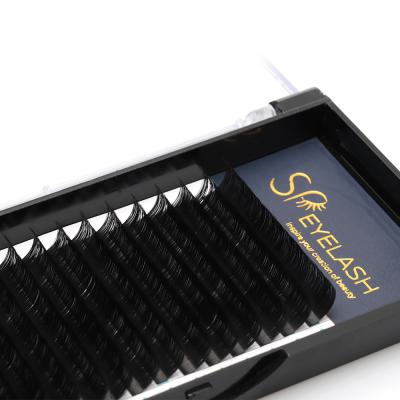 China Natural Soft Wholesale Silk Classic Lashes Individual Matte Black Soft Volume Eyelash Extension for sale