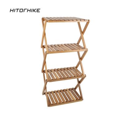 China Multifunctiion Hitorhike New Arrival Wholesale Outdoor Camping Products Multifunctional Wooden Shelf for sale