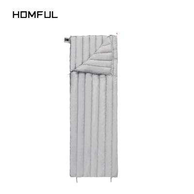 China Wholesale Homful Outdoor Down Filled Sleeping Envelope Bag Warm And Strong Type Double Sleeping Bag Can Be Spliced ​​Or Single Sleeping Bag for sale