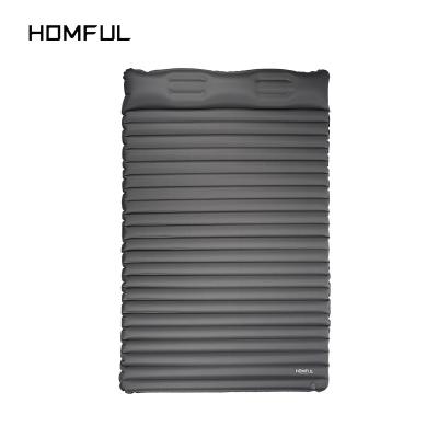 China HOMFUL Wholesale Quick Inflate Outdoor Lightweight Inflatable Portable Mattress with Pillow for Camping Sleep Pad for sale