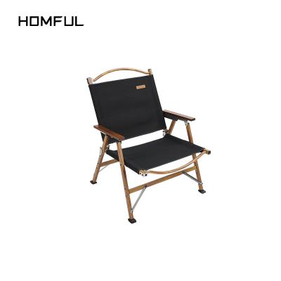 China HOMFUL aluminum alloy kermit chair furniture camping beech outdoor foldable armrest chairs folding chair for sale