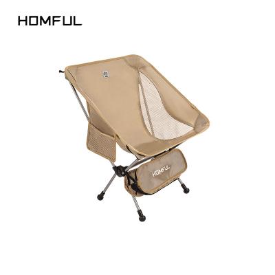 China HOMFUL Outdoor Portable Lightweight Moon-chair Foldable Chair to Increase Displacement Camping Chair for sale