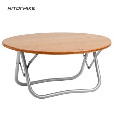 China Hitorhike Table Large Portable Durable Wooden Round Table For Camping Or Outdoor Yard Foldable for sale