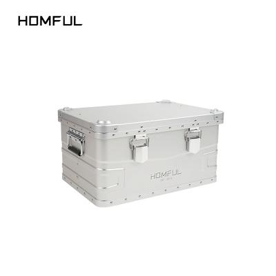 China HOMFUL viable wholesale outdoor camping glamping multifunctional aluminum alloy folding storage box for sale