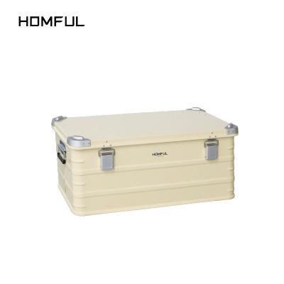 China HOMFUL viable glamping multifunctional outdoor camping storage box aluminum alloy storage box for sale