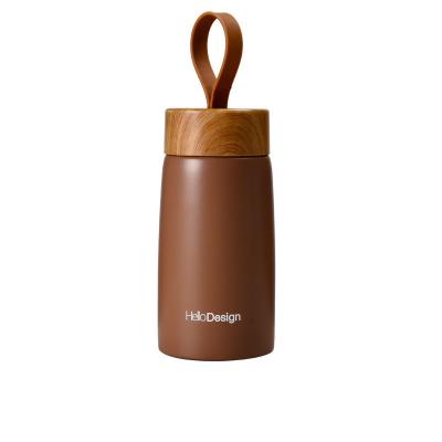 China BRIEF wholesale customized 304 stainless steel reuse water bottle bamboo lid lid bamboo water bottle for sale