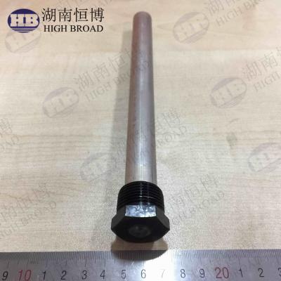 China solar water heater type magnesium anode with steel caps for sale