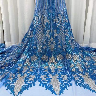 China 2022 New Arrival High Quality Heavy And Thick Embroidery Shrink-Resistant Sequins Lace Up For Dress Even for sale