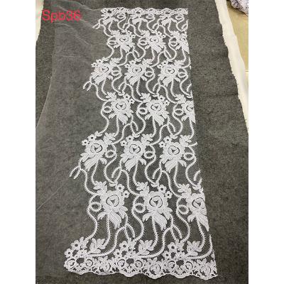 中国 Viable New Style Shiny Bridal Mesh Embroidery Fabric Sequined Lace Fabric 販売のため