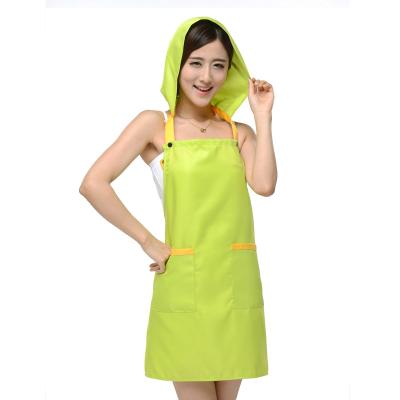 China 2021 Version Original Design Polyester Korean Bar Logo Custom Chef Waterproof Aprons For Women Men for sale